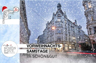 Invitation to the pre-Christmas Saturdays at the Schön&Gut shop.