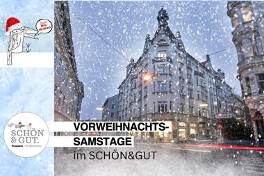 Invitation to the pre-Christmas Saturdays at the Schön&Gut shop.